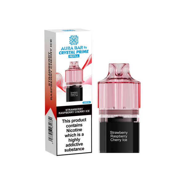 STRAWBERRY RASPBERRY CHERRY ICE - CRYSTAL PRIME 10K PODS