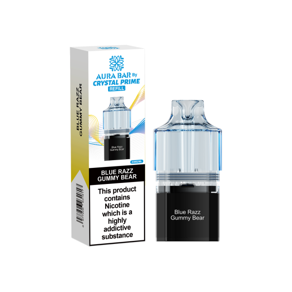 BLUE RAZZ GUMMY BEAR - CRYSTAL PRIME 10K PODS