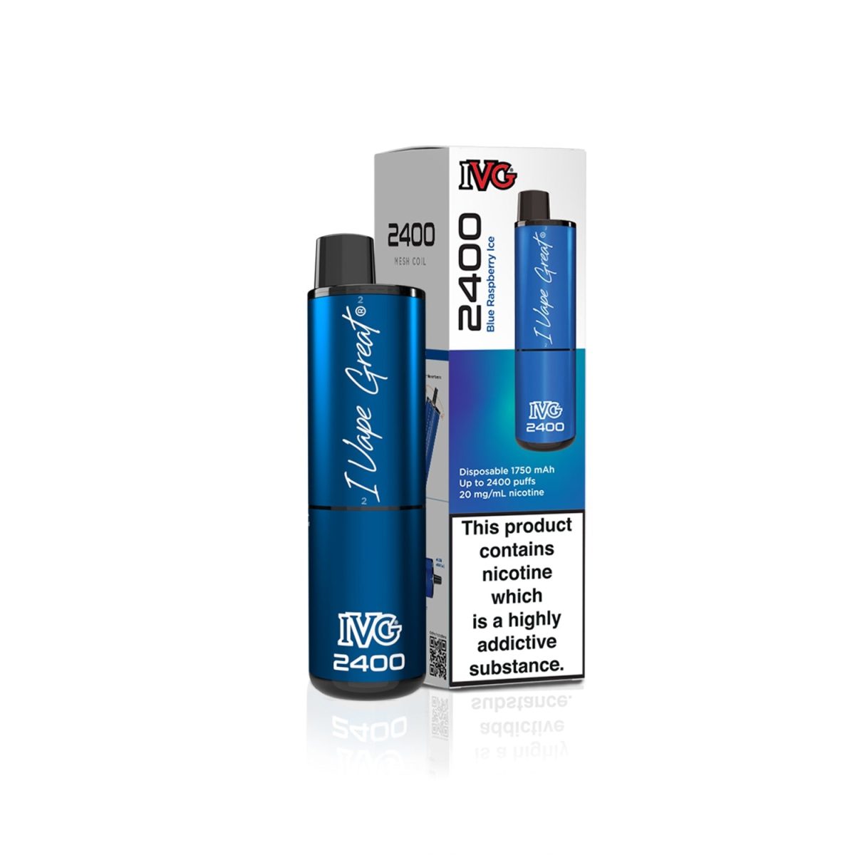 2400BlueRaspberryIce Blue Raspberry Ice - IVG 2400 - Image 1