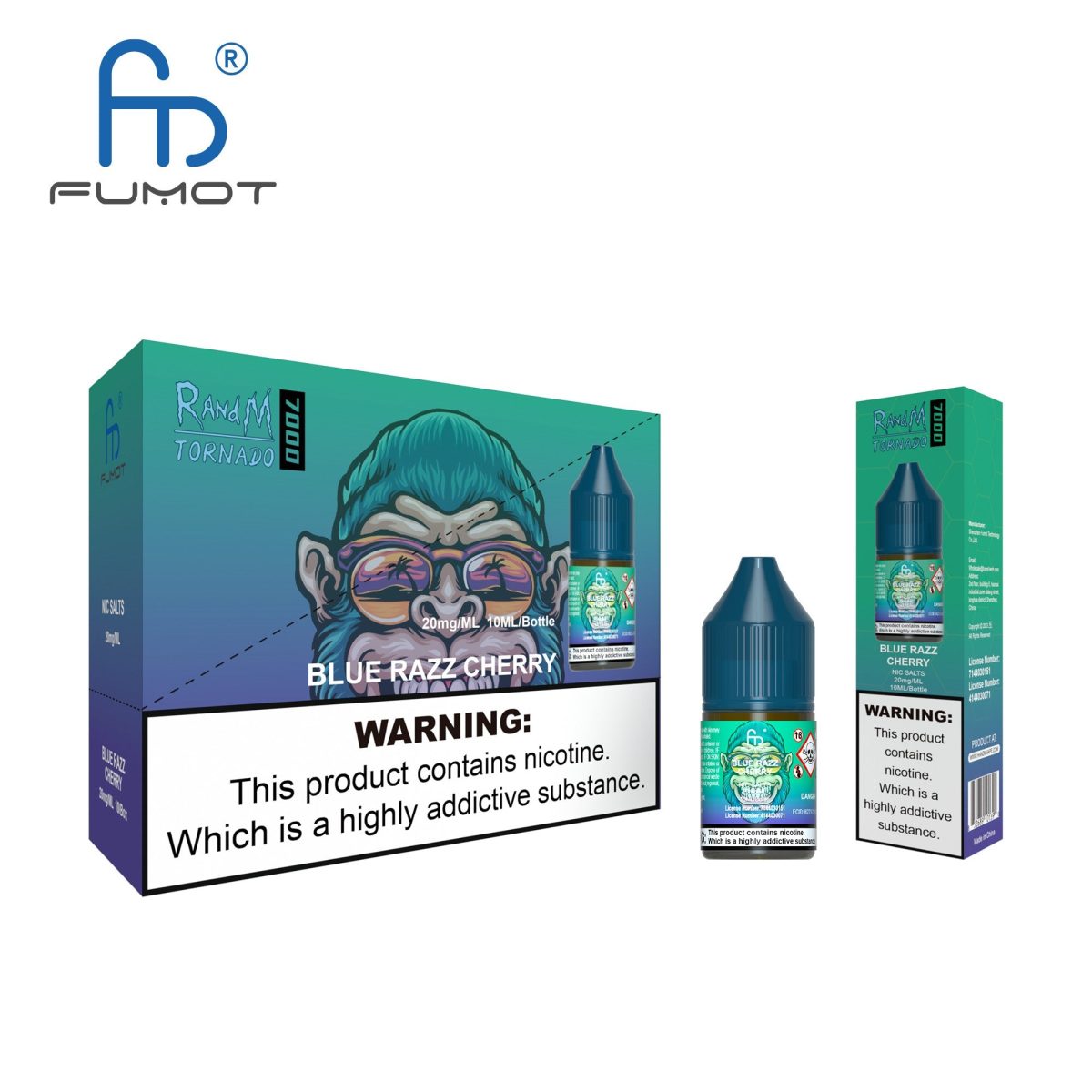 BLUE RAZZ CHERRY  - R&M NIC SALTS 10MG - Image 1