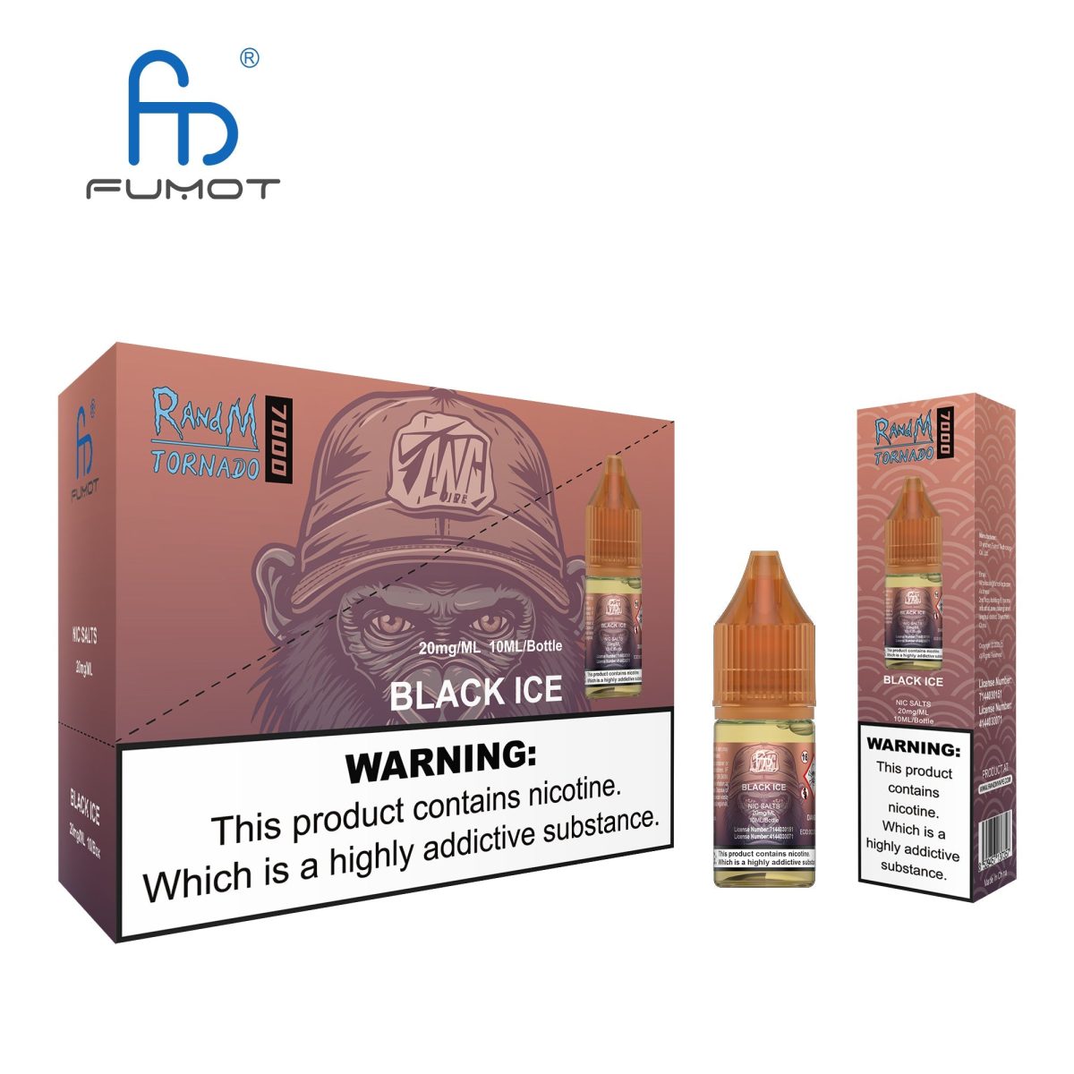 BLACK ICE - R&M NIC SALTS 20MG - Image 1