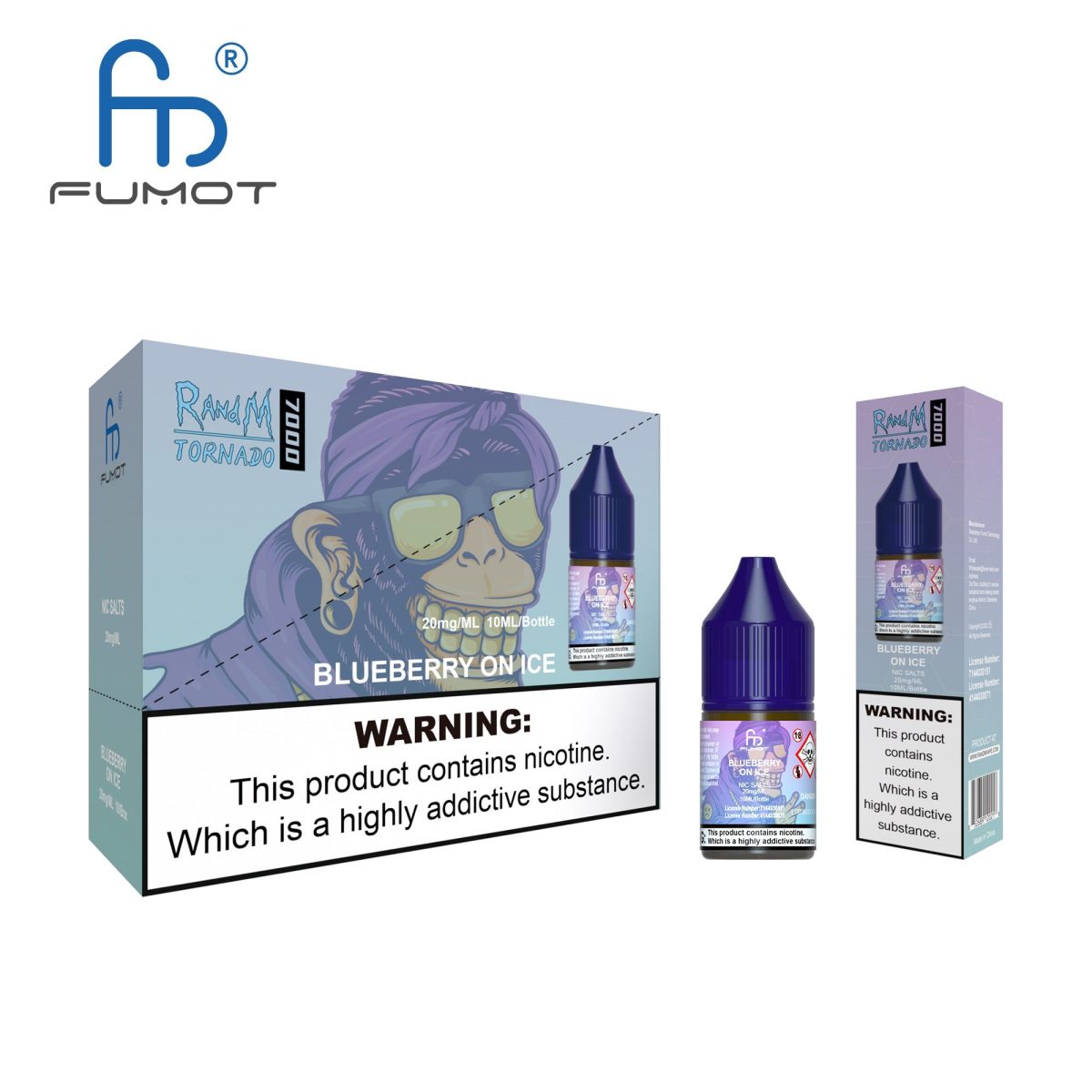 8 BLUEBERRY ON ICE - R&M NIC SALTS 20MG - Image 1