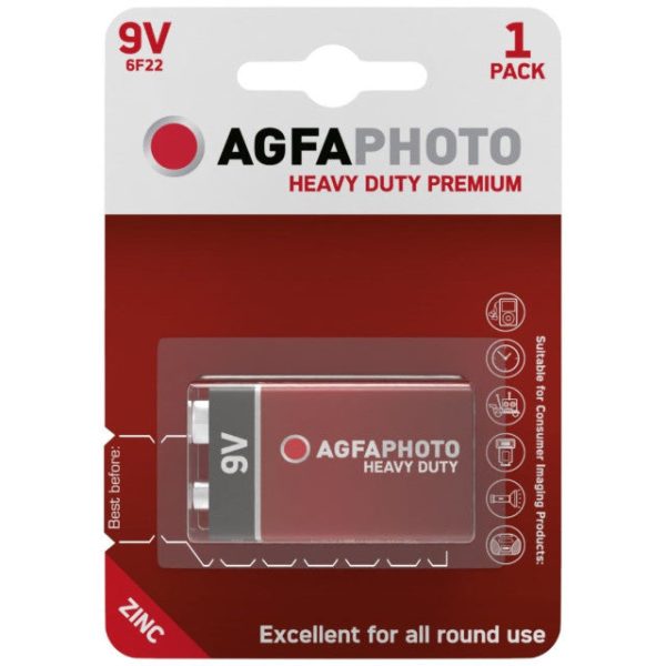 AGFA PHOTO - 6F22 - 9V BLOCK BATTERY CELL