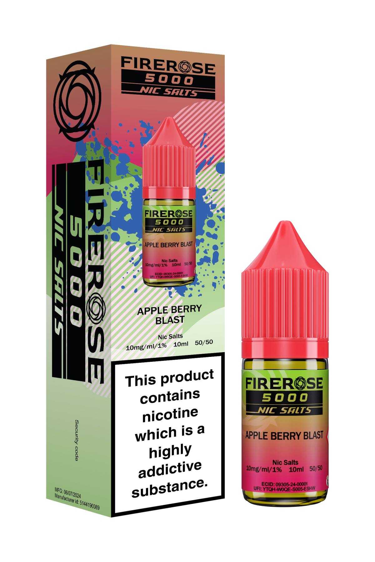 APPLE BERRY BLAST - FIREROSE NIC SALTS 10 MG - Image 1