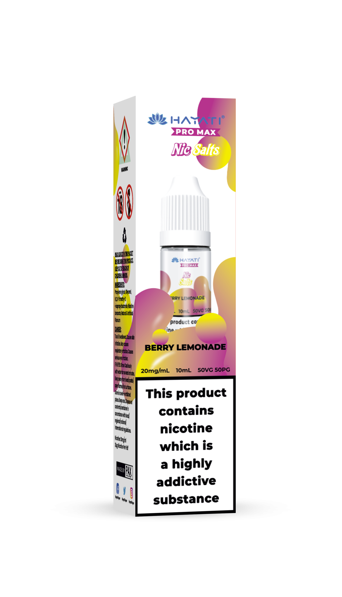 BERRY LEMONADE - HAYATI NIC SALTS 20 MG - Image 1