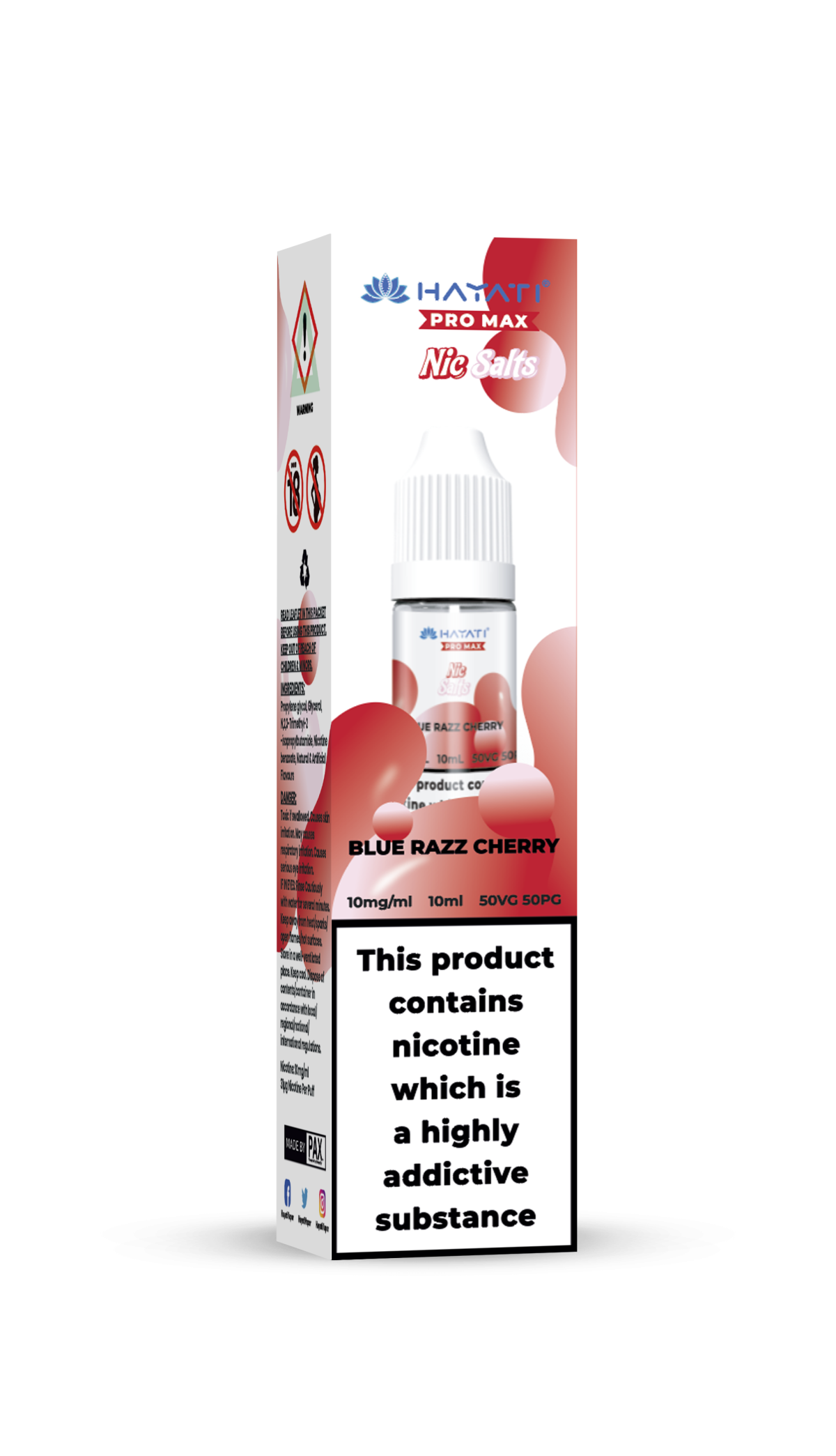 BlueRazzCherry_HayatiProMaxNicSalts_36beac24-fe4e-4864-8072-e496826e4b4f BLUE RAZZ CHERRY - HAYATI NIC SALTS 10 MG - Image 1