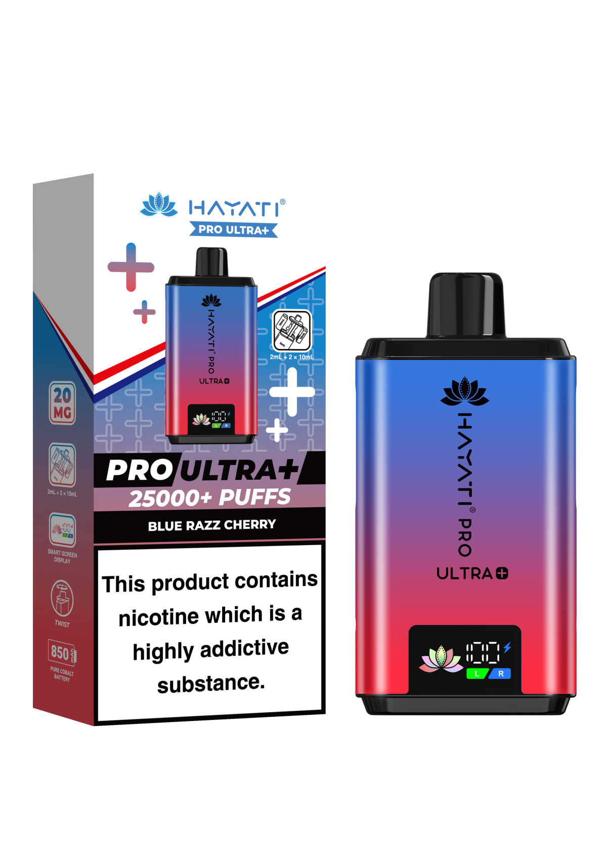 BlueRazzCherry_HayatiProUltra_25000 BLUE RAZZ CHERRY - HAYATI PRO ULTRA 25K - Image 1