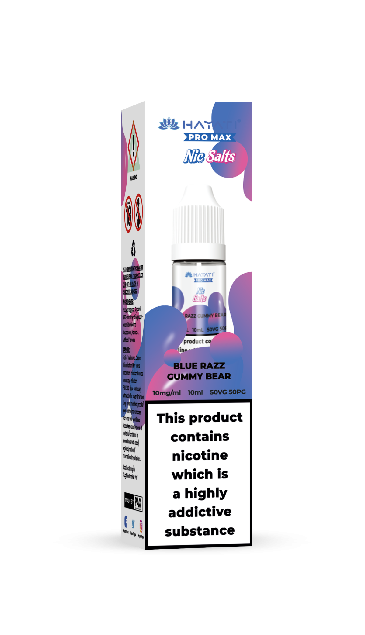 BLUE RAZZ GUMMY BEAR - HAYATI NIC SALTS 10 MG - Image 1