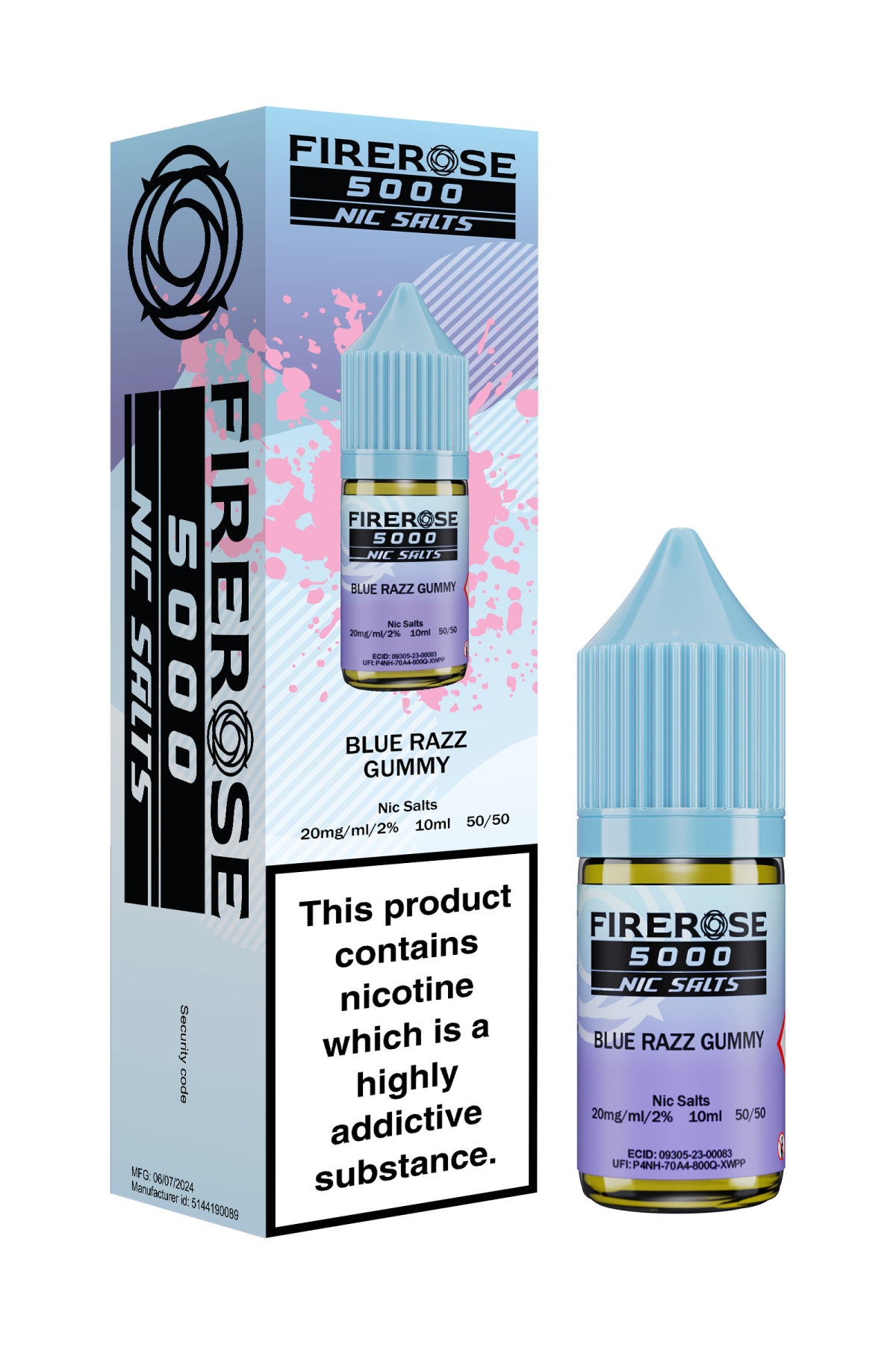 BLUE RAZZ GUMMY - FIREROSE NIC SALTS 20 MG - Image 1