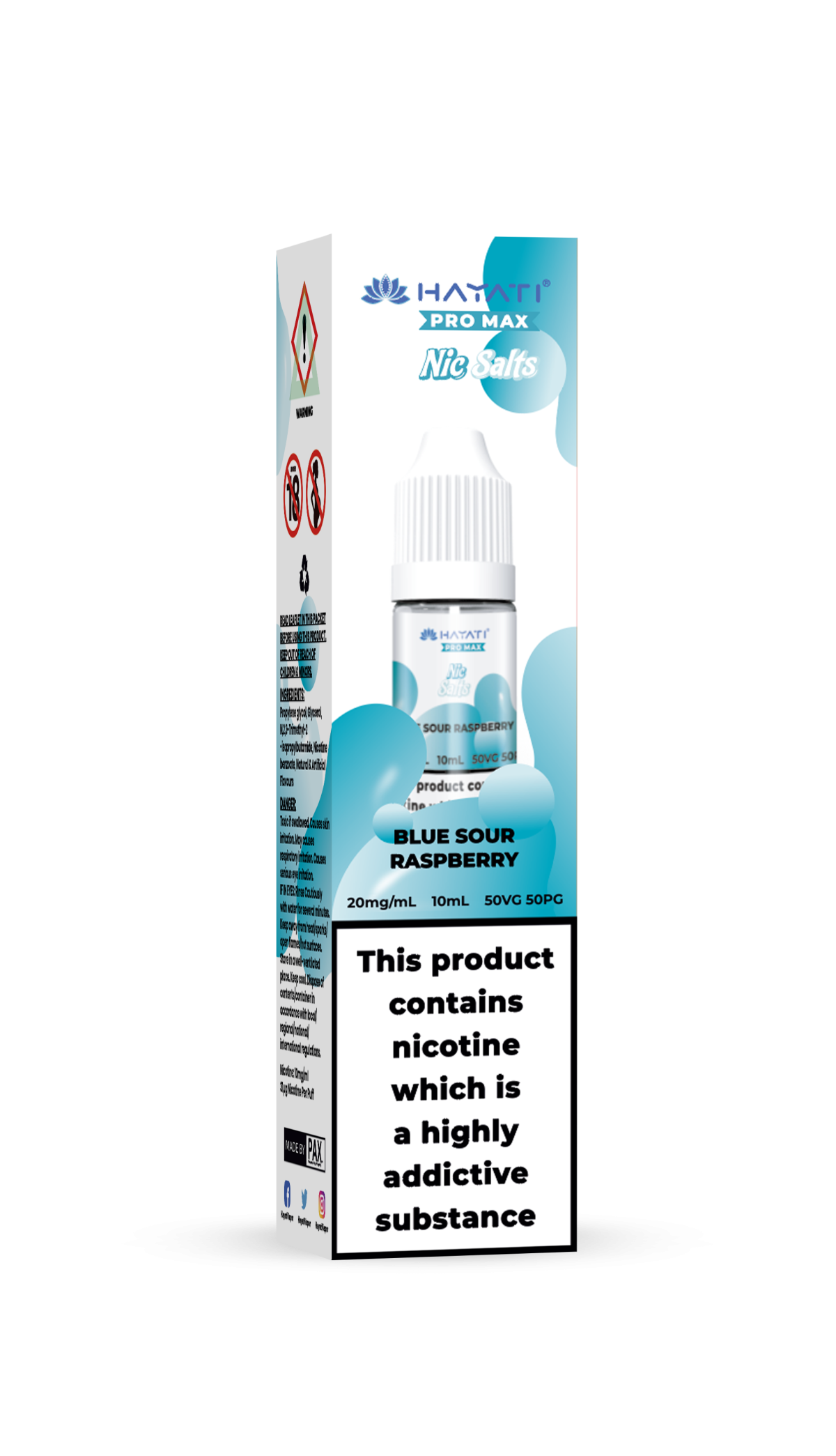 BLUE SOUR RASPBERRY 20 MG - HAYATI NIC SALTS 20 MG - Image 1