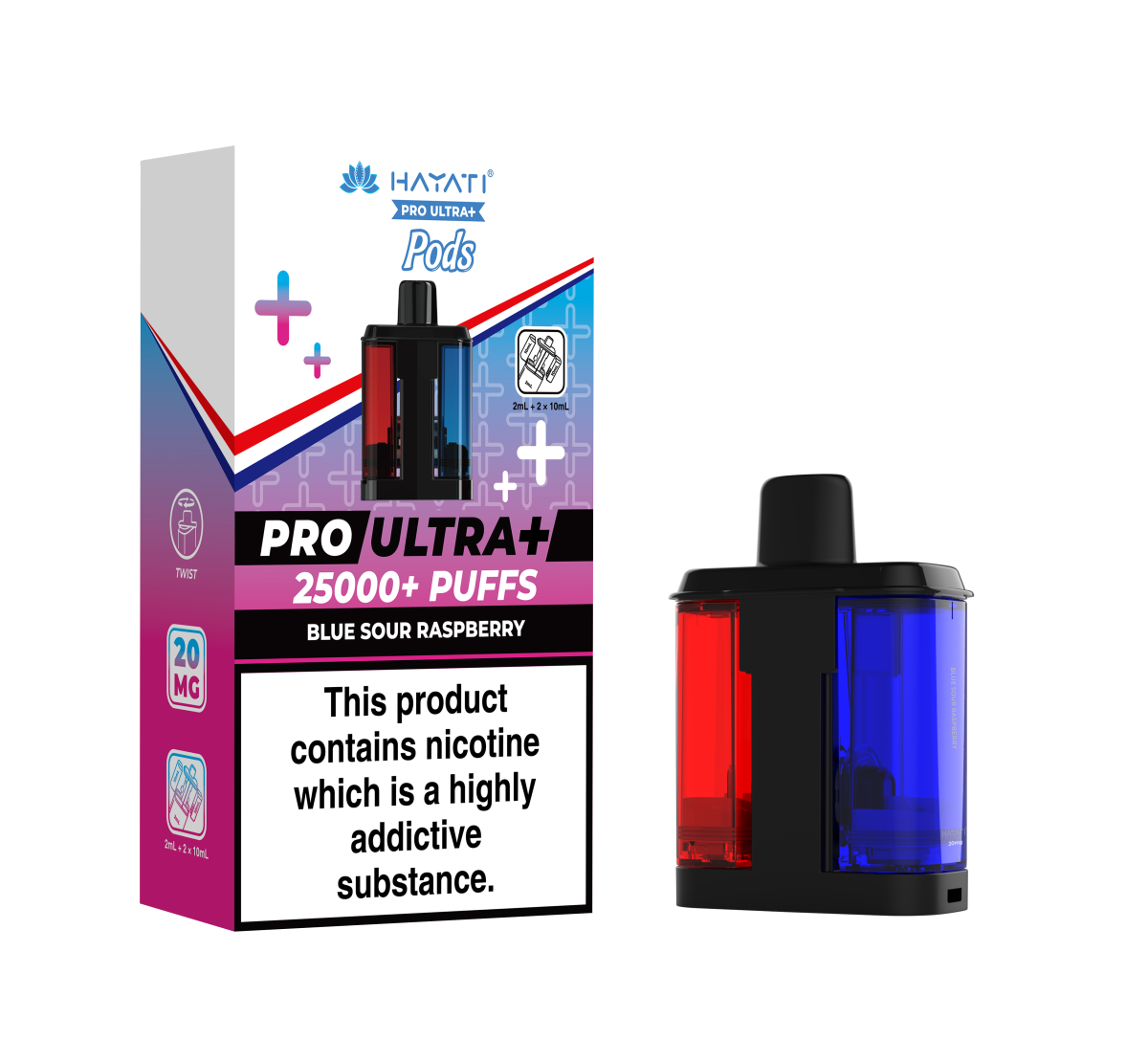 BlueSourRaspberry_HayatiProUltra_Pods BLUE SOUR RASPBERRY - HAYATI PRO ULTRA PODS 25K+ - Image 1