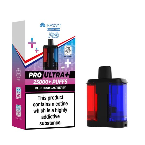 BLUE SOUR RASPBERRY - HAYATI PRO ULTRA PODS 25K+