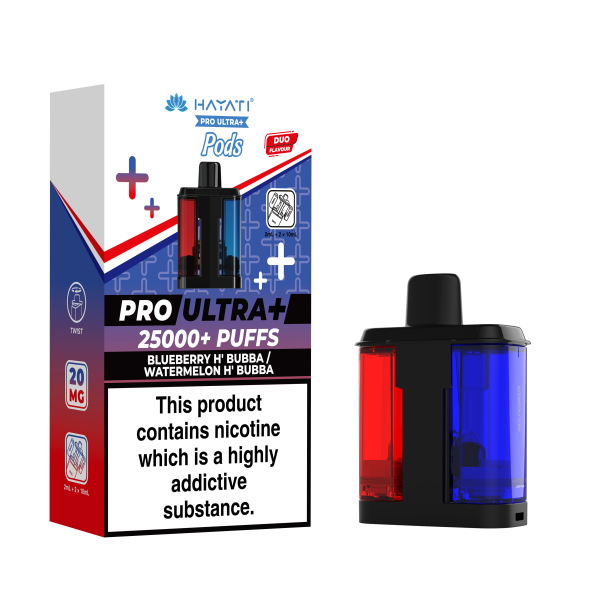 BLUEBERRY H'BUBBA/WATERMELON H'BUBBA - HAYATI PRO ULTRA PODS 25K+