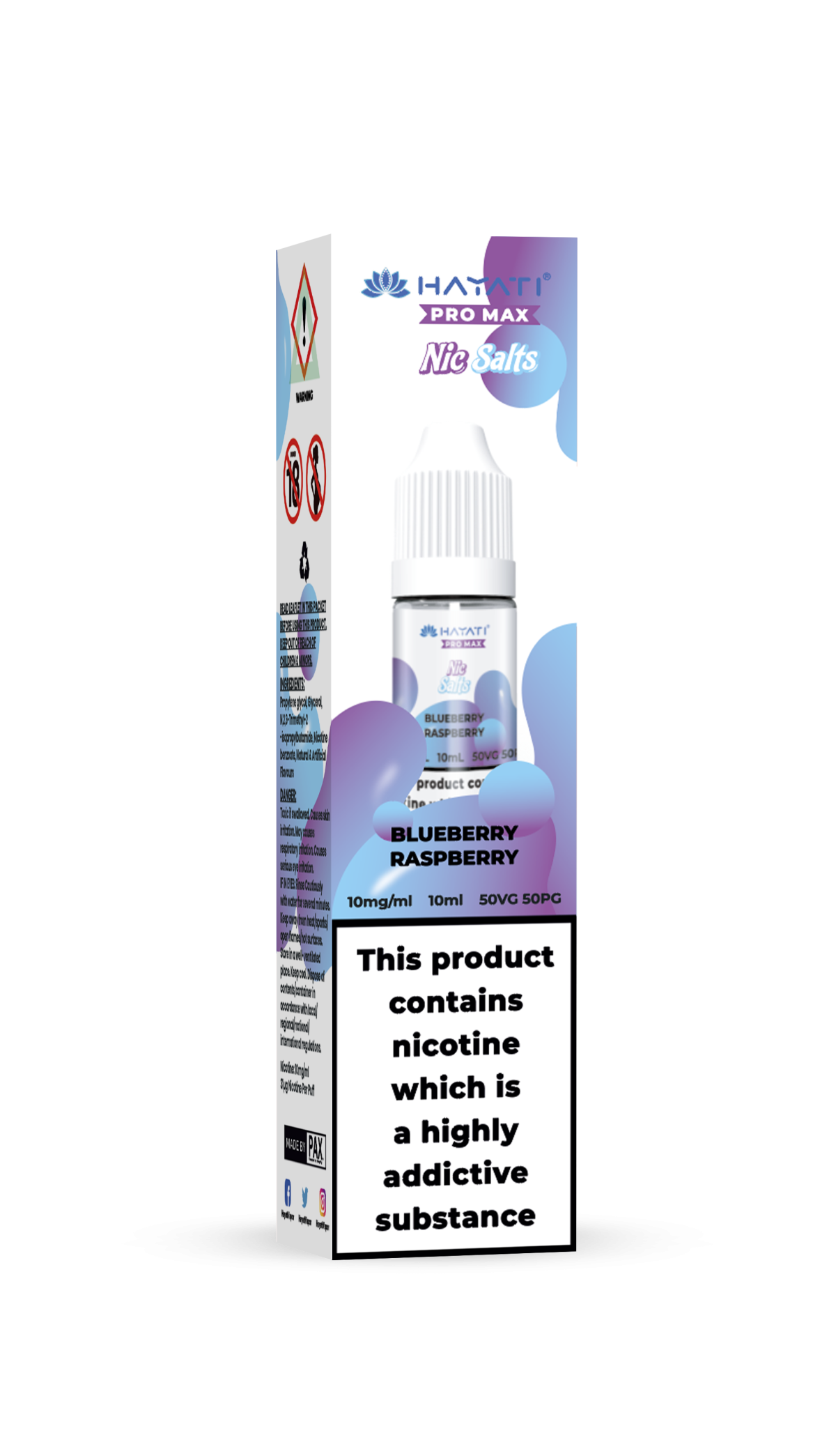 BLUEBERRY RASPBERRY - HAYATI NIC SALTS 10 MG - Image 1