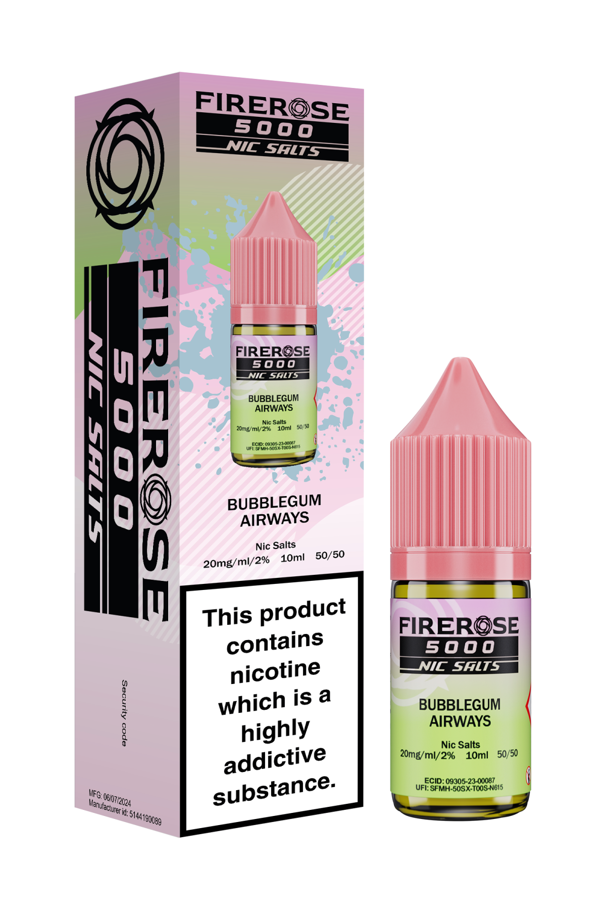 BubblegumAirways BUBBLEGUM AIRWAYS - FIREROSE NIC SALTS 20 MG - Image 1