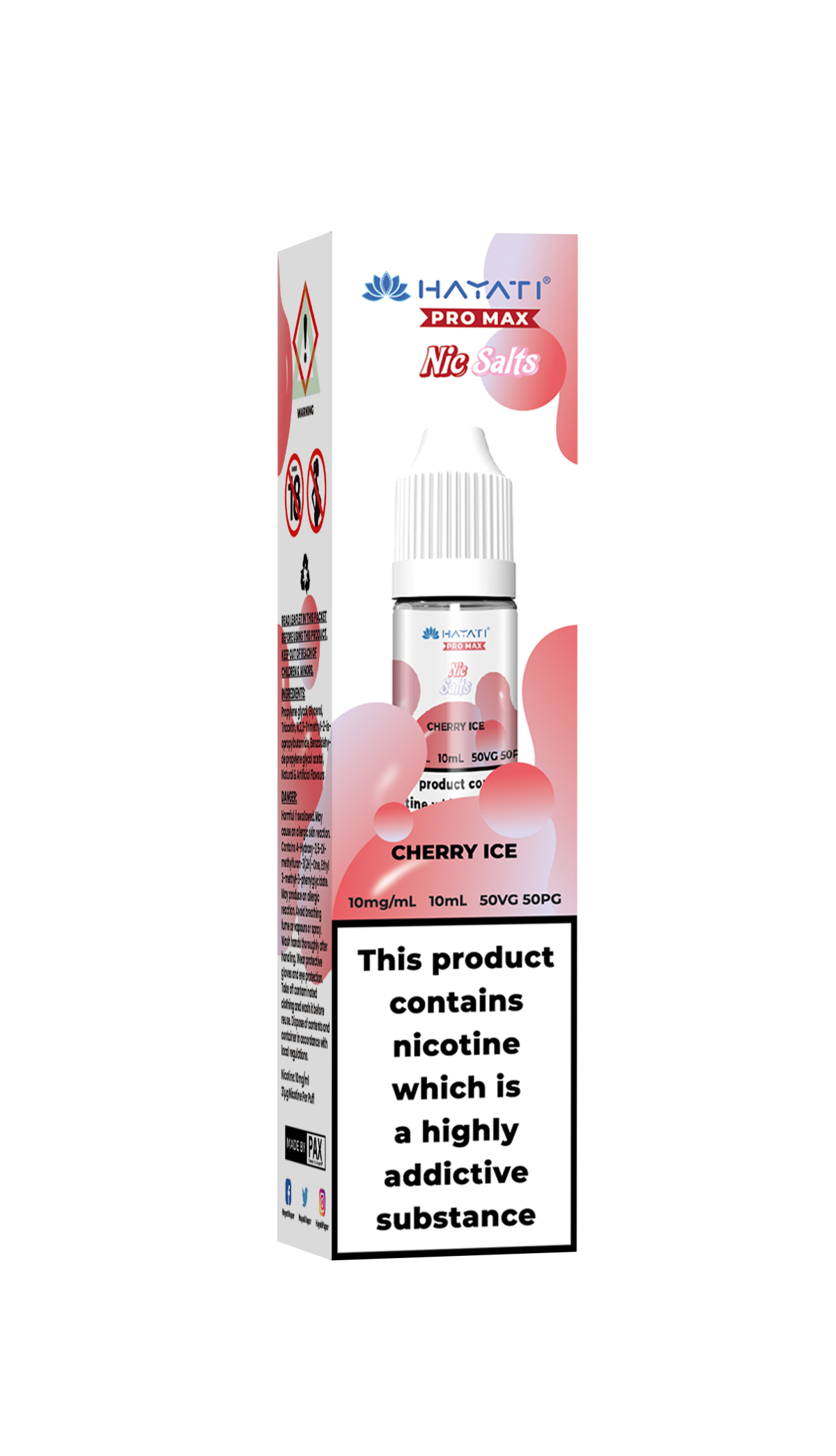 CherryIce_HayatiProMaxNicSalts_db08eeba-4bbd-451a-8497-87293e9ed438 CHERRY ICE - HAYATI NIC SALTS 10 MG - Image 1