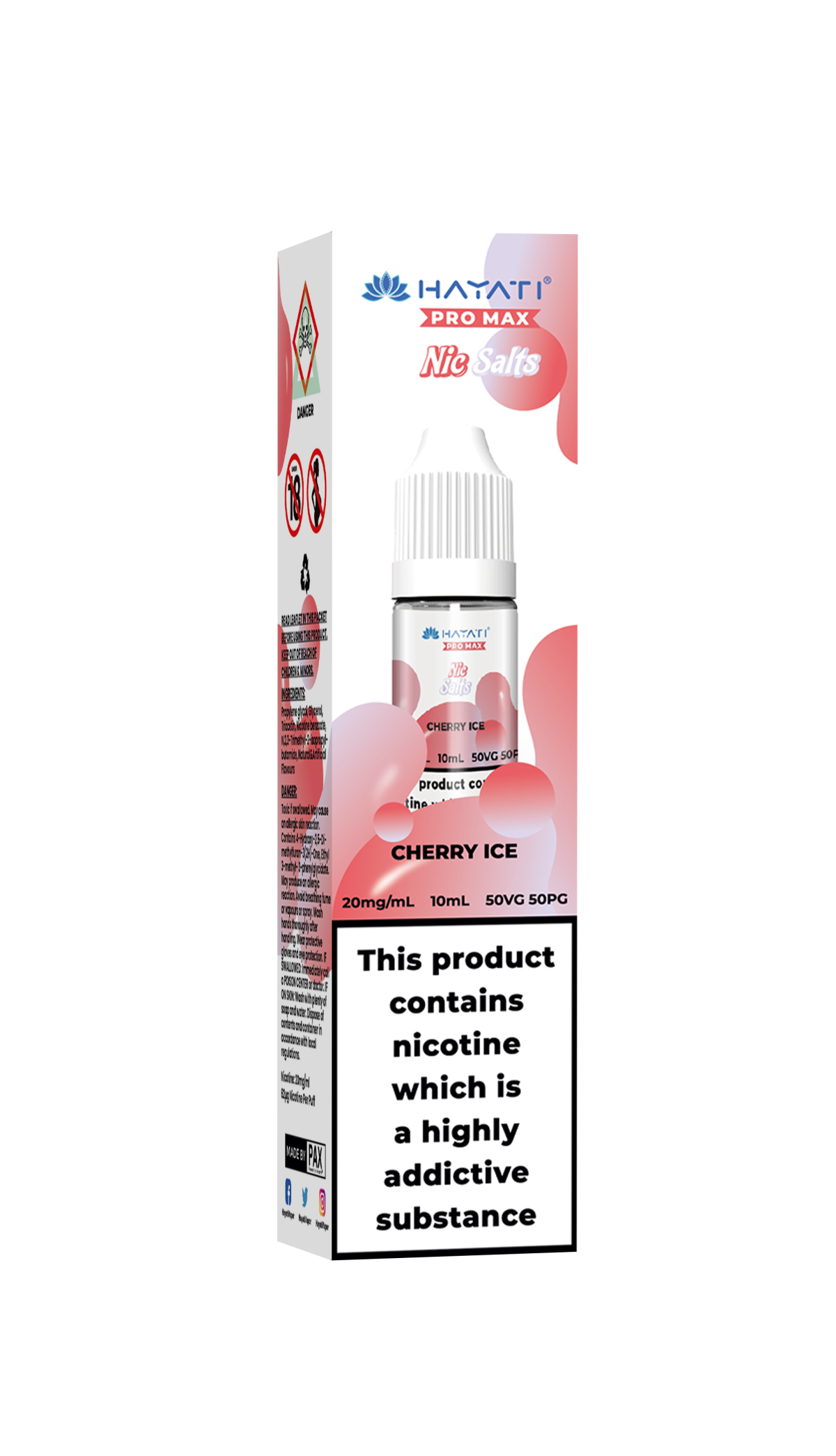 CherryIce_HayatiProMaxNicSalts_f63ca2c2-d3f6-41e4-bed7-5f3e38f4d5ef CHERRY ICE - HAYATI NIC SALTS 20 MG - Image 1