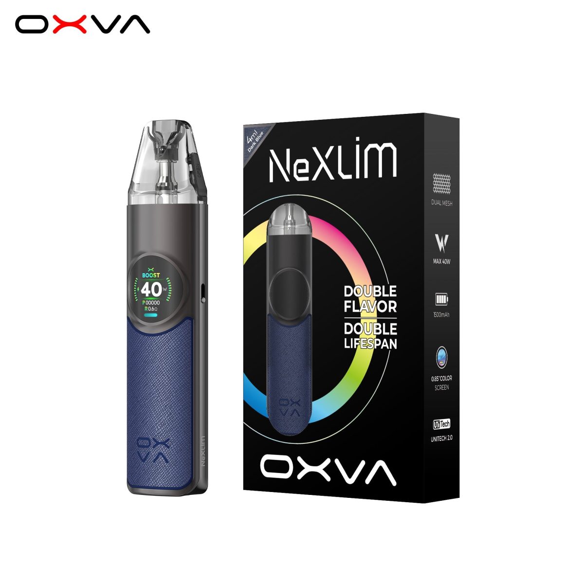 DarkBlue_OXVANeXLIM_DualMeshPod202503 DARK BLUE - OXVA NEXLIM - Image 1