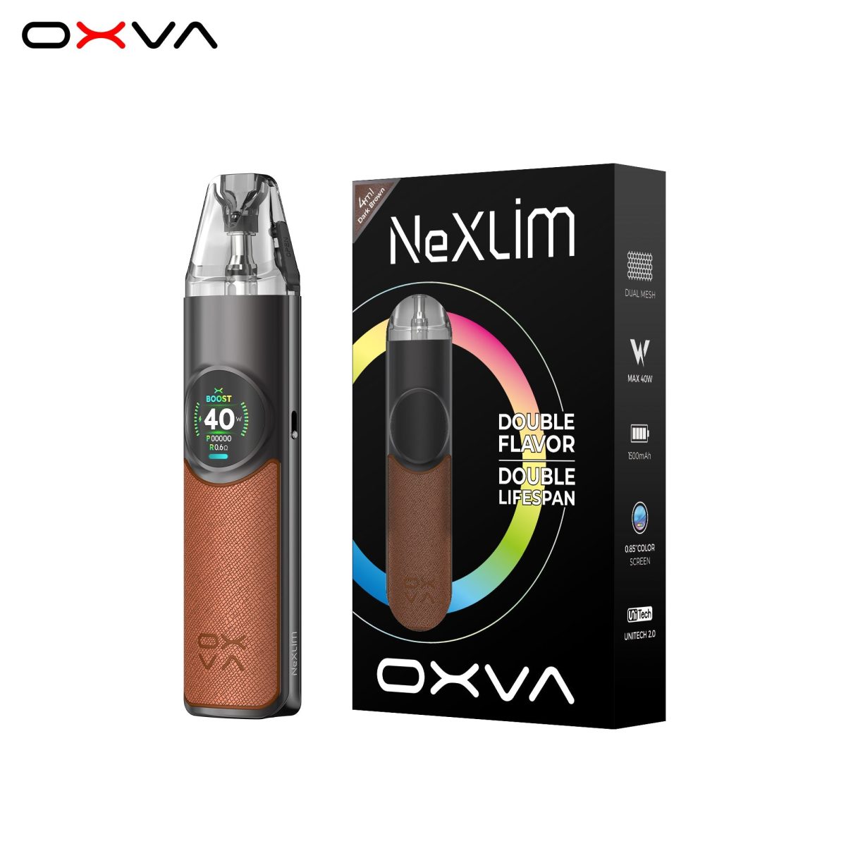 DarkBrown_OXVANeXLIM_DualMeshPod202503 DARK BROWN - OXVA NEXLIM - Image 1
