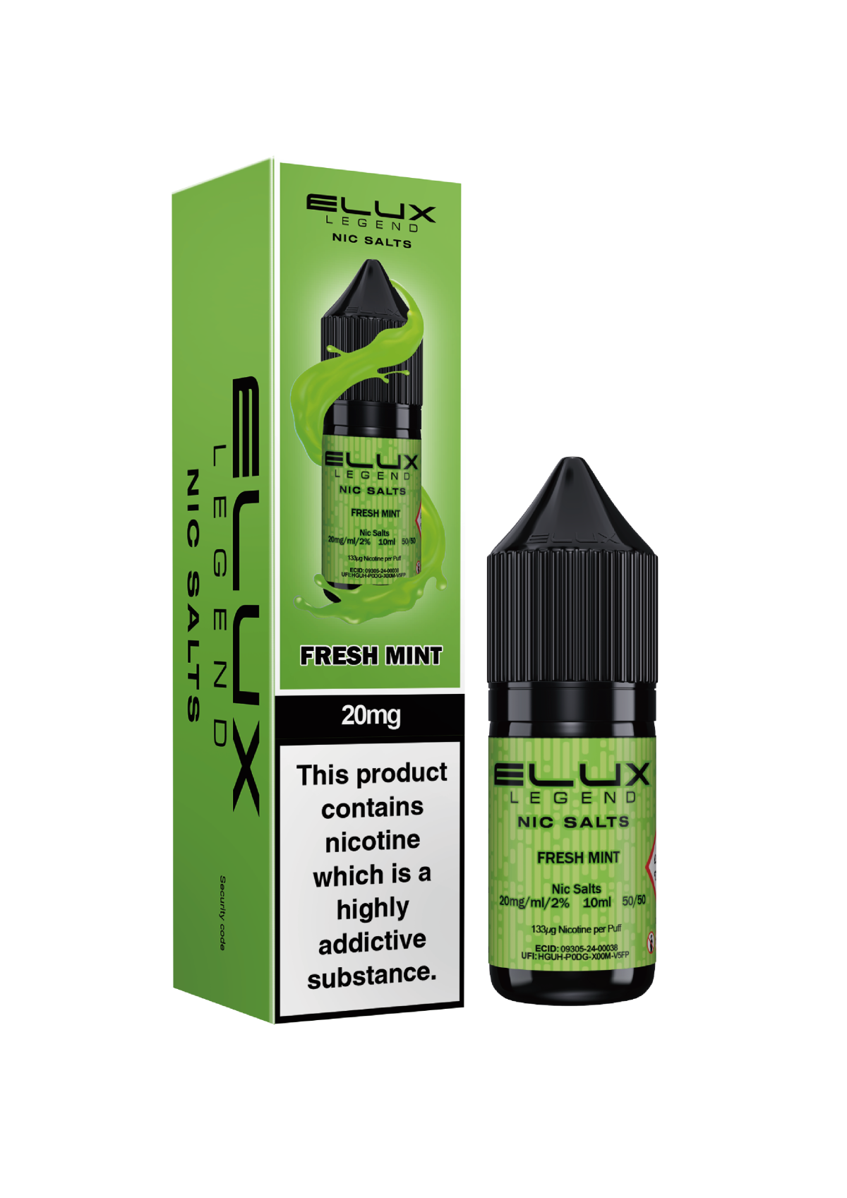 FRESHMINT_f12840fe-a62e-43a6-99e7-79ed342c4324 Fresh Mint - ELUX NIC SALT 10 MG - Image 1