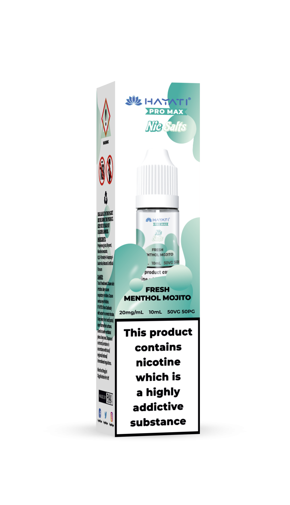 FRESH MENTHOL MOJITO - HAYATI NIC SALTS 20 MG - Image 1