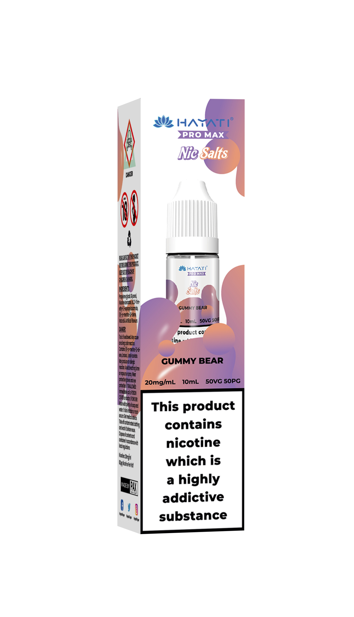 GummyBear_HayatiProMaxNicSalts_a1d22897-318a-42e7-bce5-0f7fbd4541d1 GUMMY BEAR - HAYATI NIC SALTS 20 MG - Image 1
