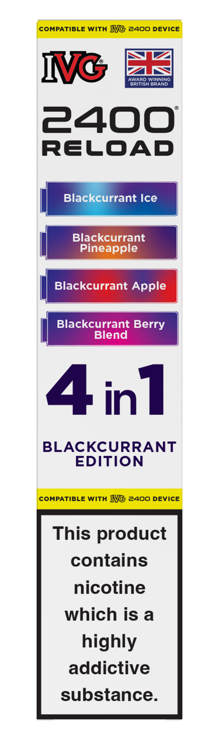 IVG-Reload-Pods-Blackcurrant-Edition-Box-Flat_ac3e39d3-f70a-4e9d-9967-8e28957a27fa Blackcurrant Edition - IVG 2400 RELOAD POD - Image 1