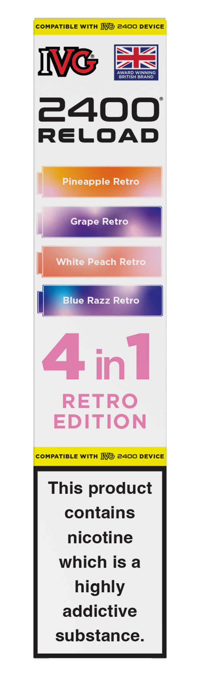 IVG-Reload-Pods-Retro-Edition-Box-Flat_85ddf741-1876-4c9f-8c70-ec6b2d5b1b7e Retro Edition - IVG 2400 RELOAD POD - Image 1