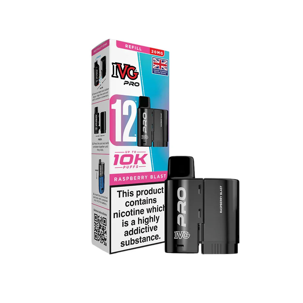 IVGPro12-RefillBoxThumbnailRaspberryBlast-Photoroom RASPBERRY BLAST - IVG PRO PODS - Image 1