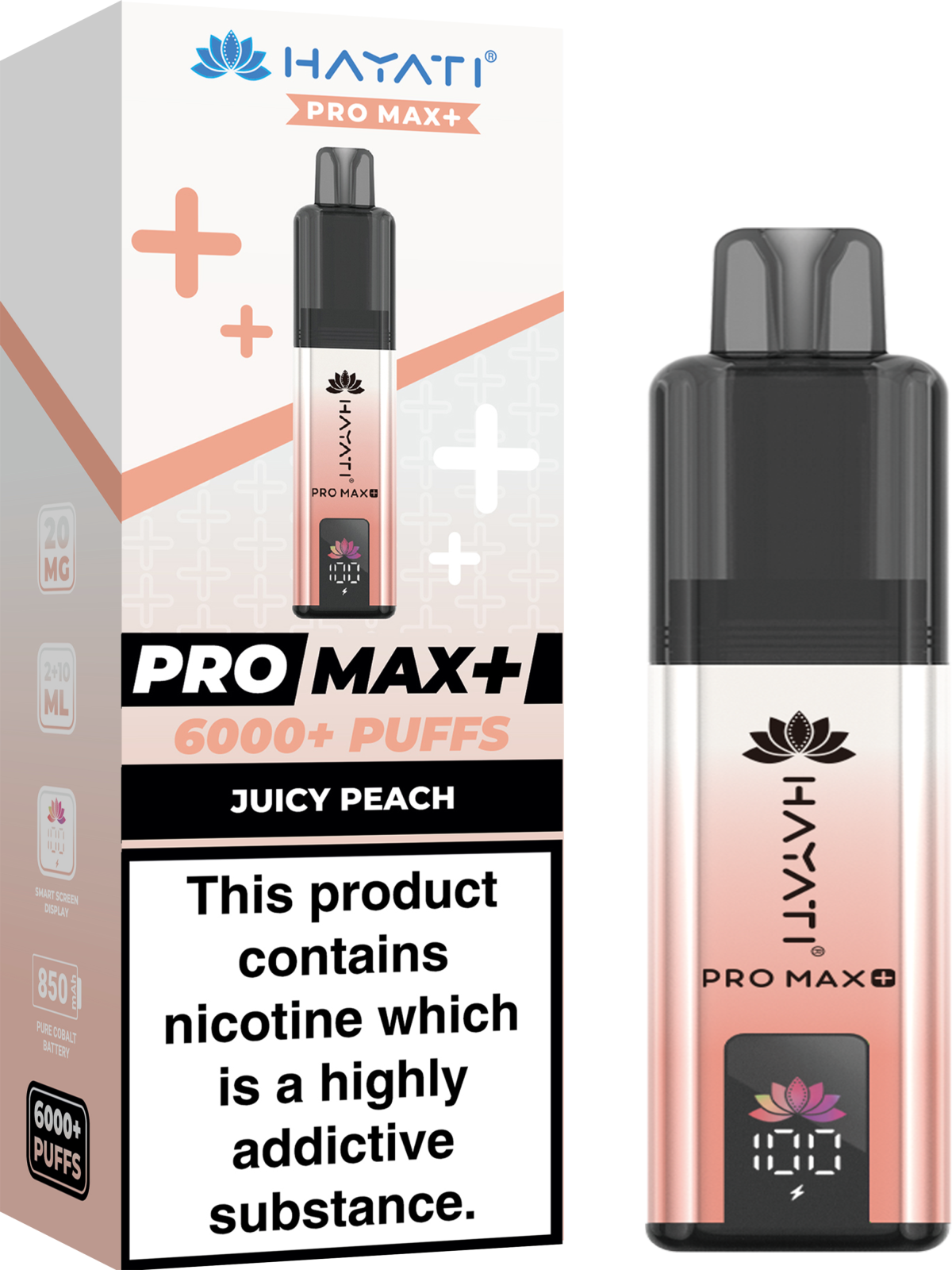 JuicyPeach_HayatiProMax_6000 JUICY PEACH - PRO MAX + - Image 1