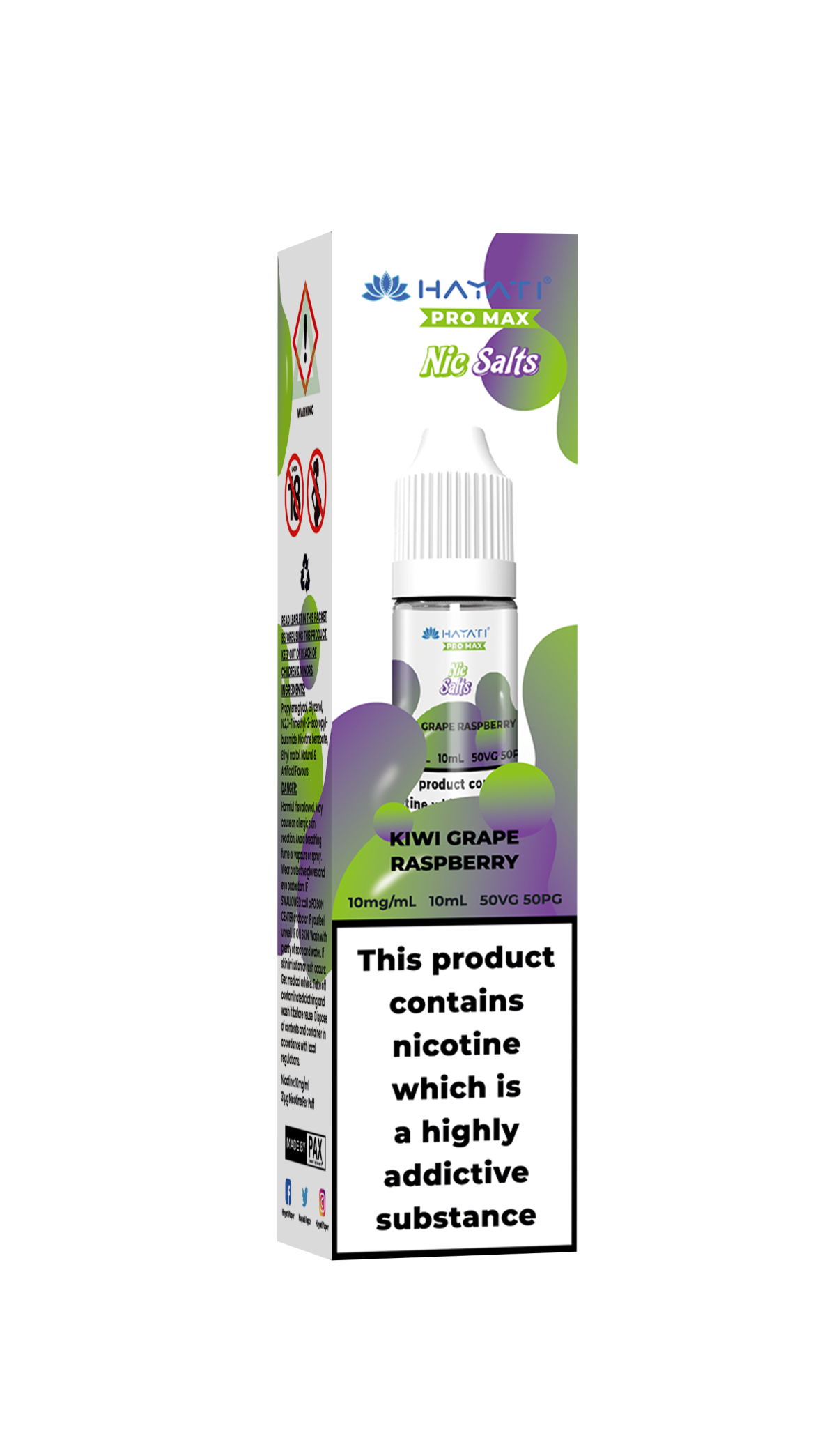 KiwiGrapeRaspberry_HayatiProMaxNicSalts_842bc6c7-ae1b-4b3c-a706-4dba8816aef8 KIWI GRAPE RASPBERRY - HAYATI NIC SALTS 10 MG - Image 1