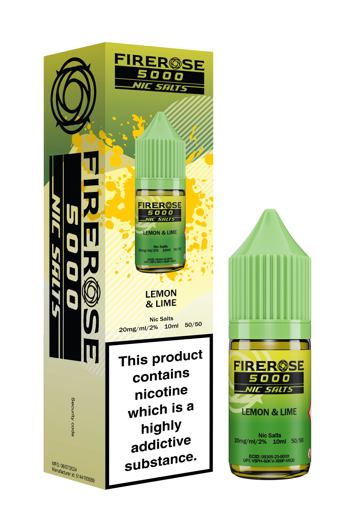 Lemon_Lime_86eb07cb-2eeb-45b9-a7f9-2bb21c60ed75 LEMON & LIME - FIREROSE NIC SALTS 20 MG - Image 1