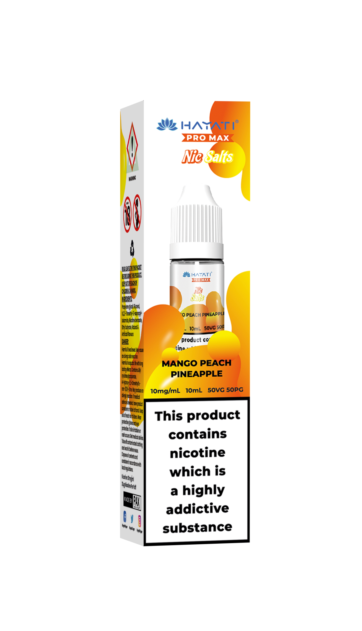 MANGO PEACH PINEAPPLE - HAYATI NIC SALTS 10 MG - Image 1