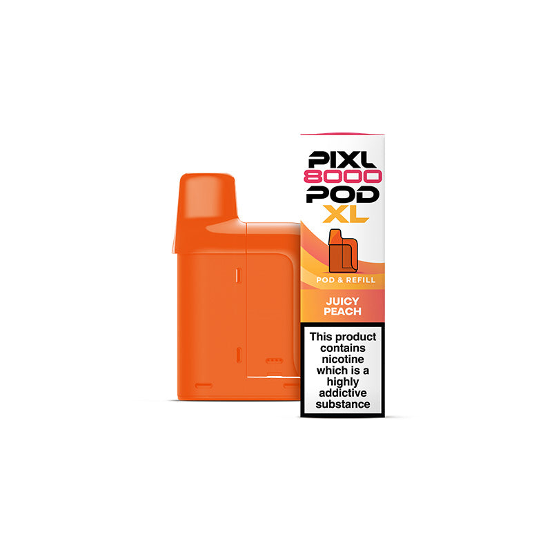 P8KJuicyPeachPod_BoxW1S JUICY PEACH - PIXL 8000 POD - Image 1