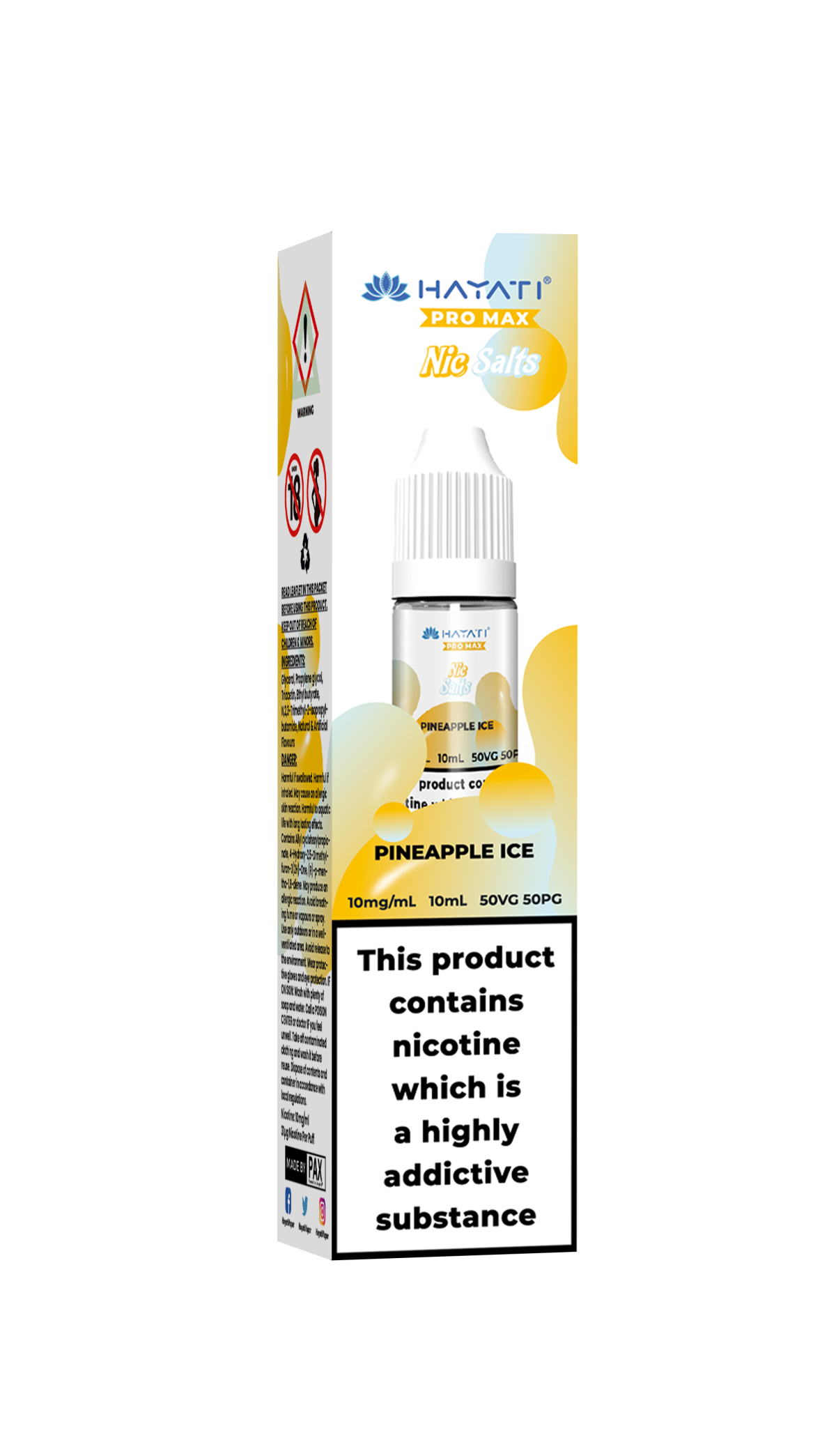 PINEAPPLE ICE - HAYATI NIC SALTS 10 MG - Image 1