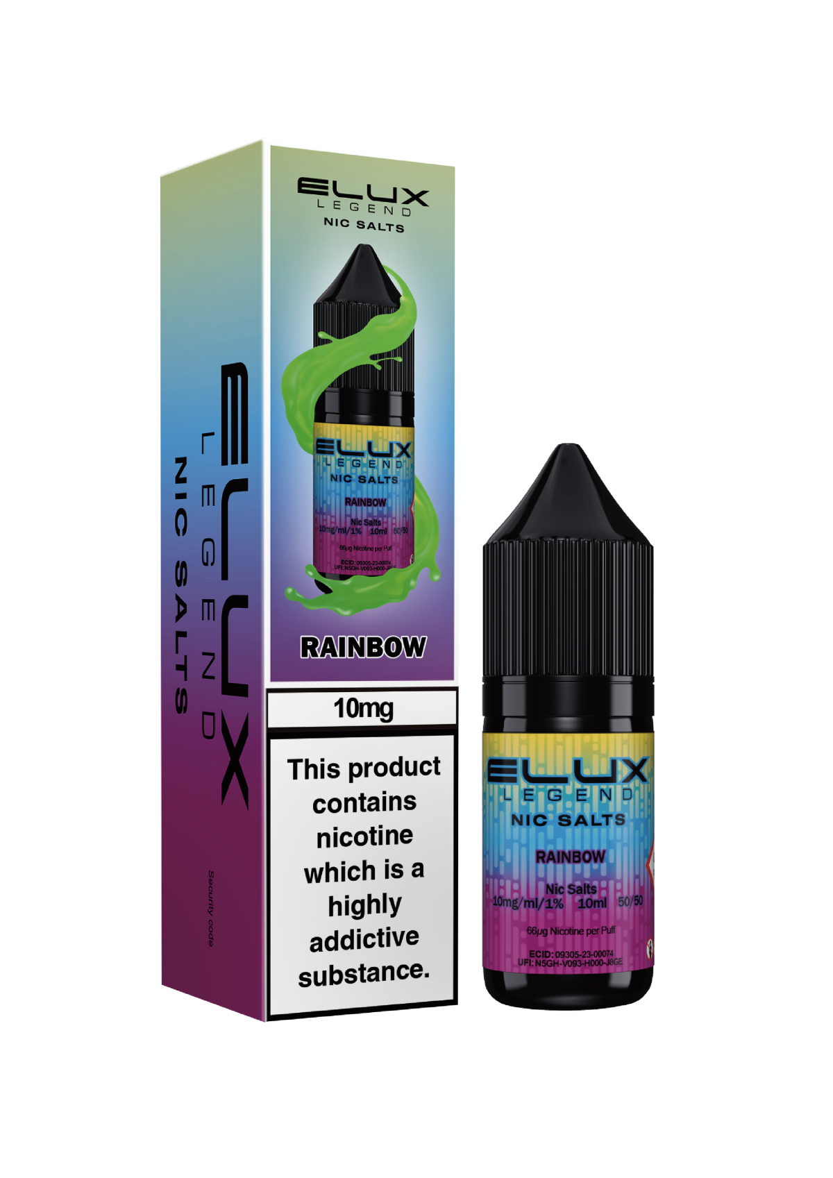 Rainbow - ELUX NIC SALT 10 MG - Image 1