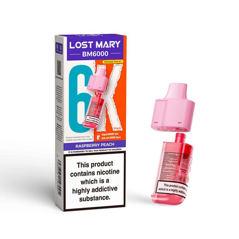 Raspberry-Peach_5 RASPBERRY PEACH - LOST MARY BM6000 POD - Image 1