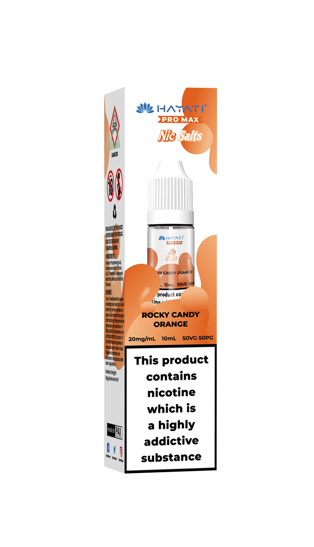 ROCKY CANDY ORANGE - HAYATI NIC SALTS 20 MG - Image 1