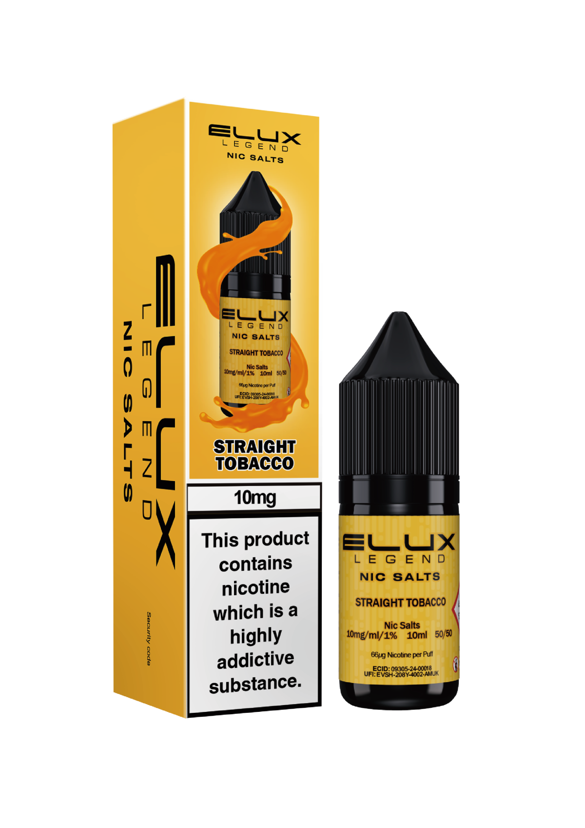STRAIGHTTOBACCO_65868794-4a7c-4430-b338-0036539db208 Straight Tobacco - ELUX NIC SALT 10 MG - Image 1
