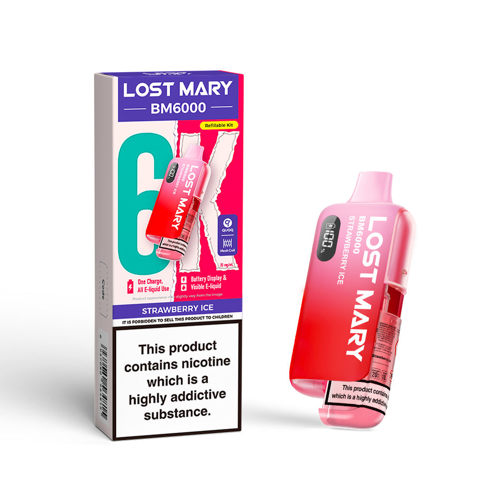 Strawberry-Ice_27_97264587-ab12-4e73-b010-bc28b933c9c4 STRAWBERRY RASPBERRY BLACKBERRY - LOST MARY BM6000 KIT - Image 1
