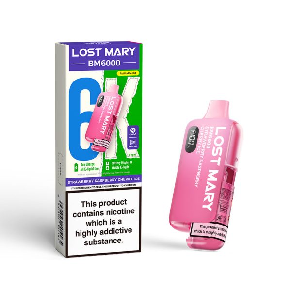 STRAWBERRY RASPBERRY CHERRY ICE - LOST MARY BM6000 KIT