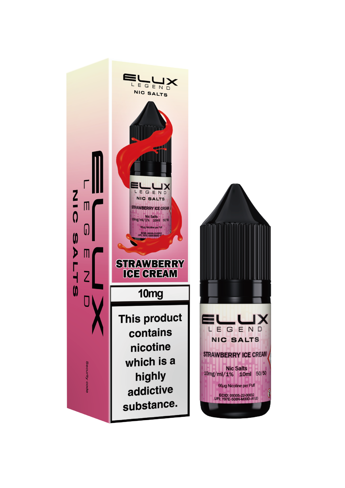Strawberry Ice Cream - ELUX NIC SALTS 20 MG - Image 1