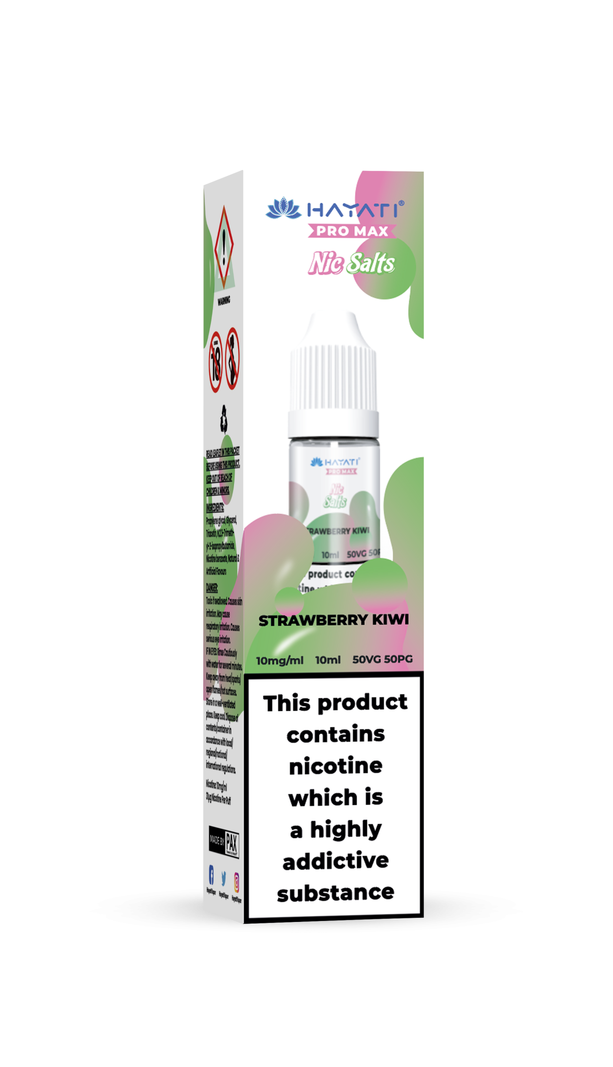 STRAWBERRY KIWI - HAYATI NIC SALTS 10 MG - Image 1