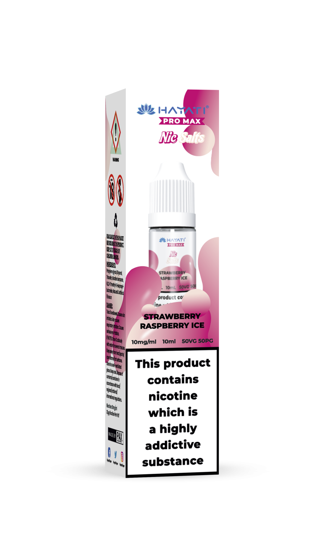 STRAWBERRY RASPBERRY ICE - HAYATI NIC SALTS 10 MG - Image 1
