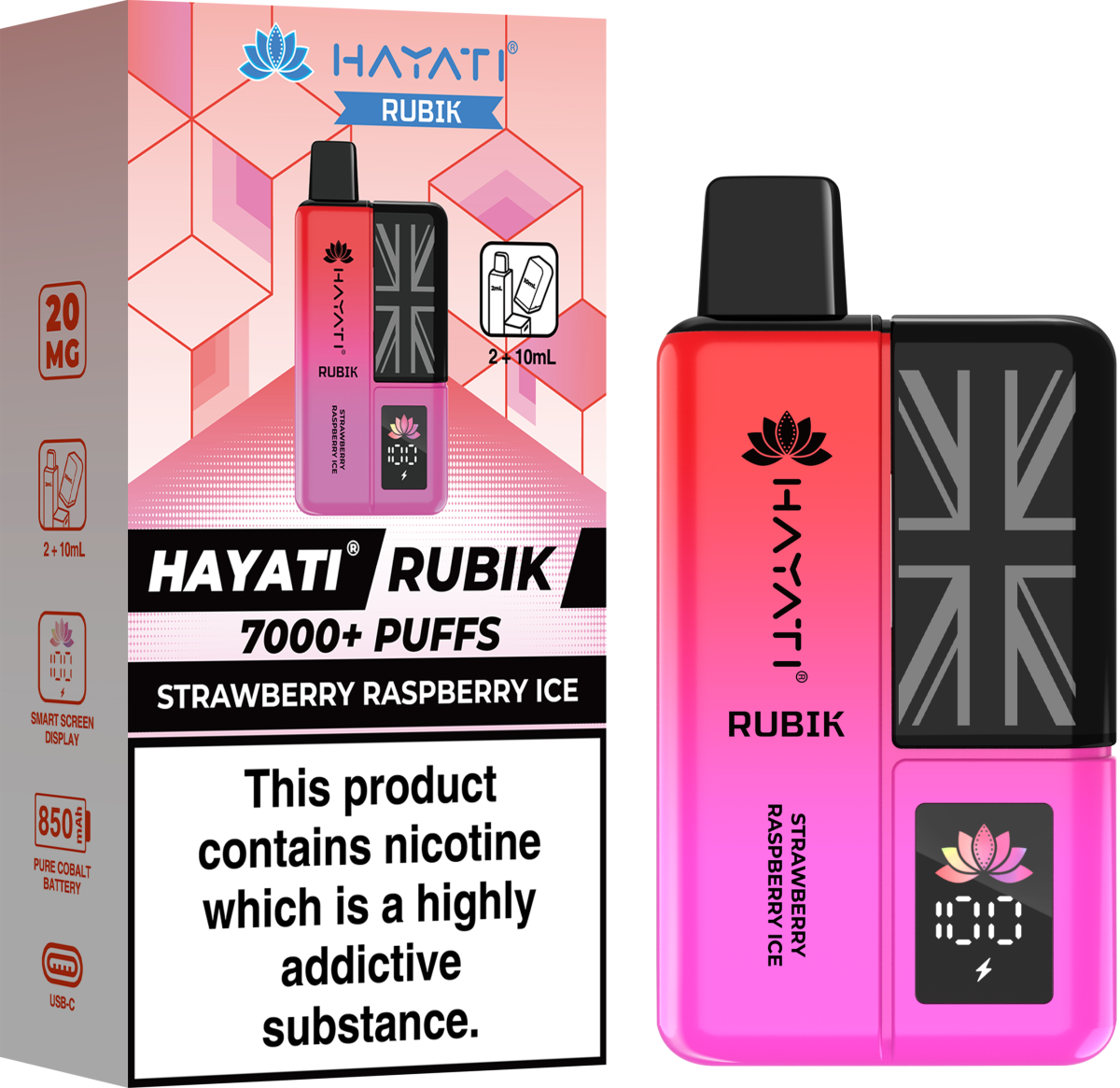 StrawberryRaspberryIce_HayatiRubik7000 STRAWBERRY RASPBERRY ICE - HAYATI RUBIK - Image 1