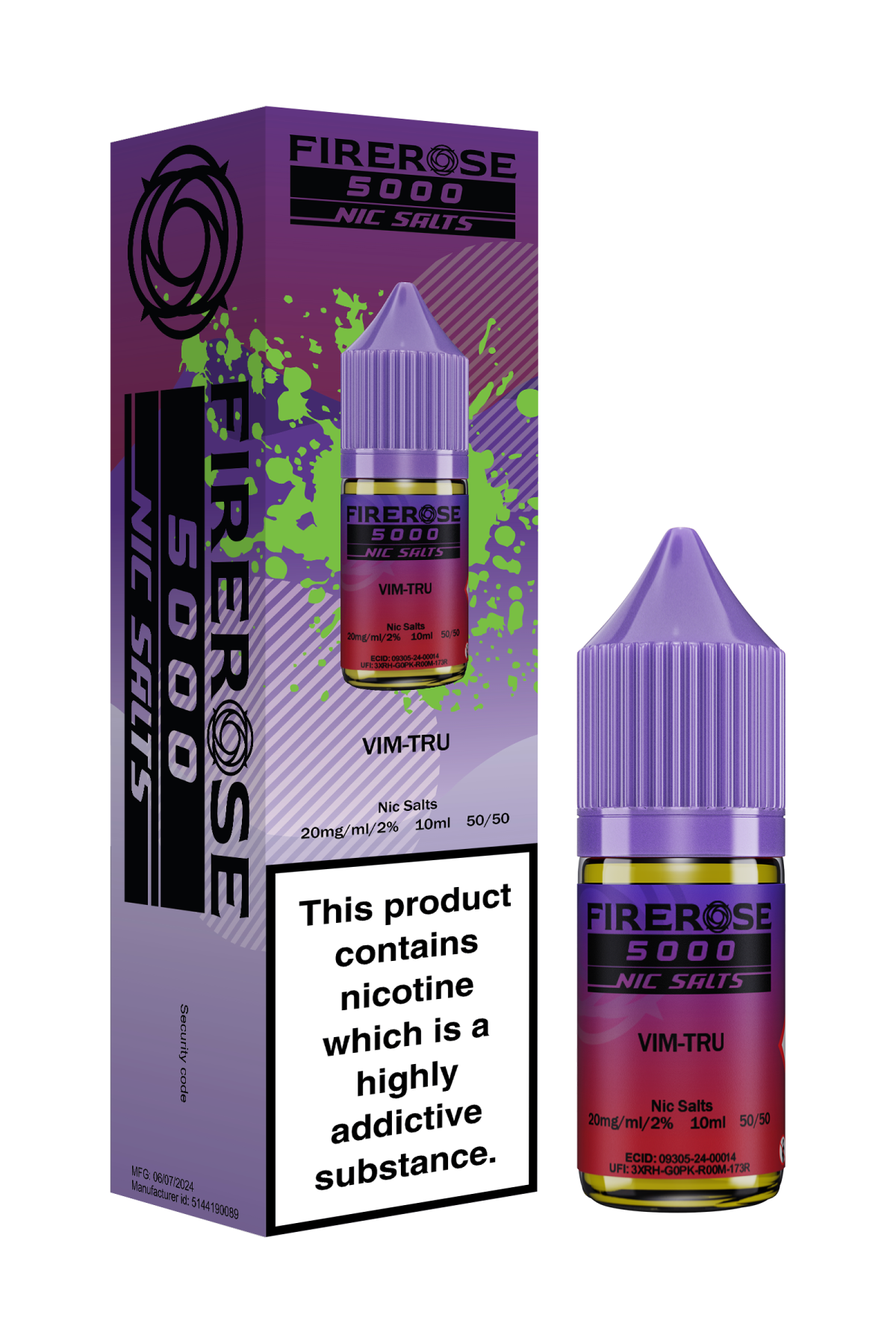 VIM-TRU - FIREROSE NIC SALTS 20 MG - Image 1