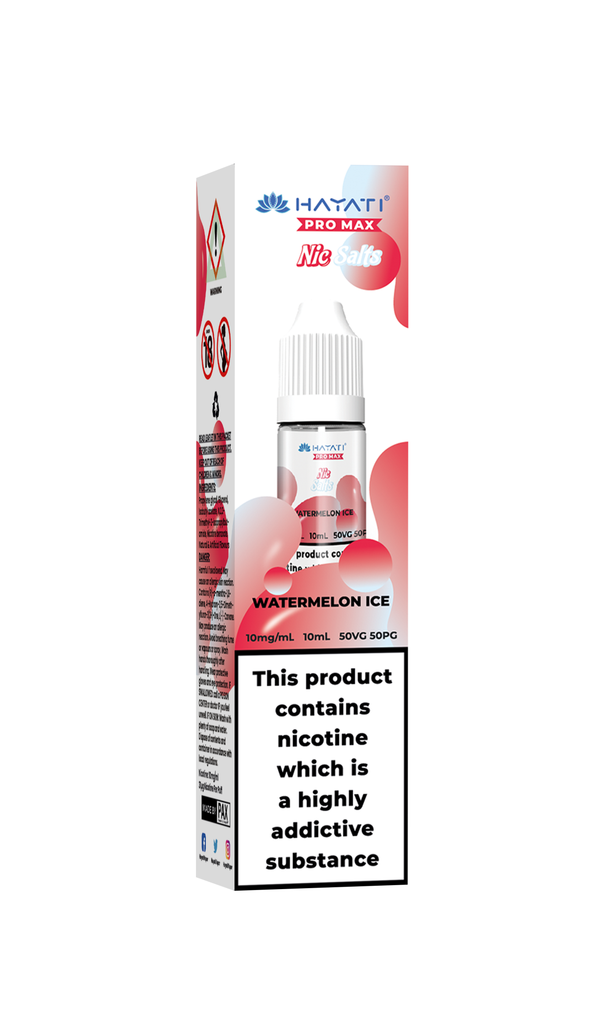 WatermelonIce_HayatiProMaxNicSalts WATERMELON ICE - HAYATI NIC SALTS 10 MG - Image 1