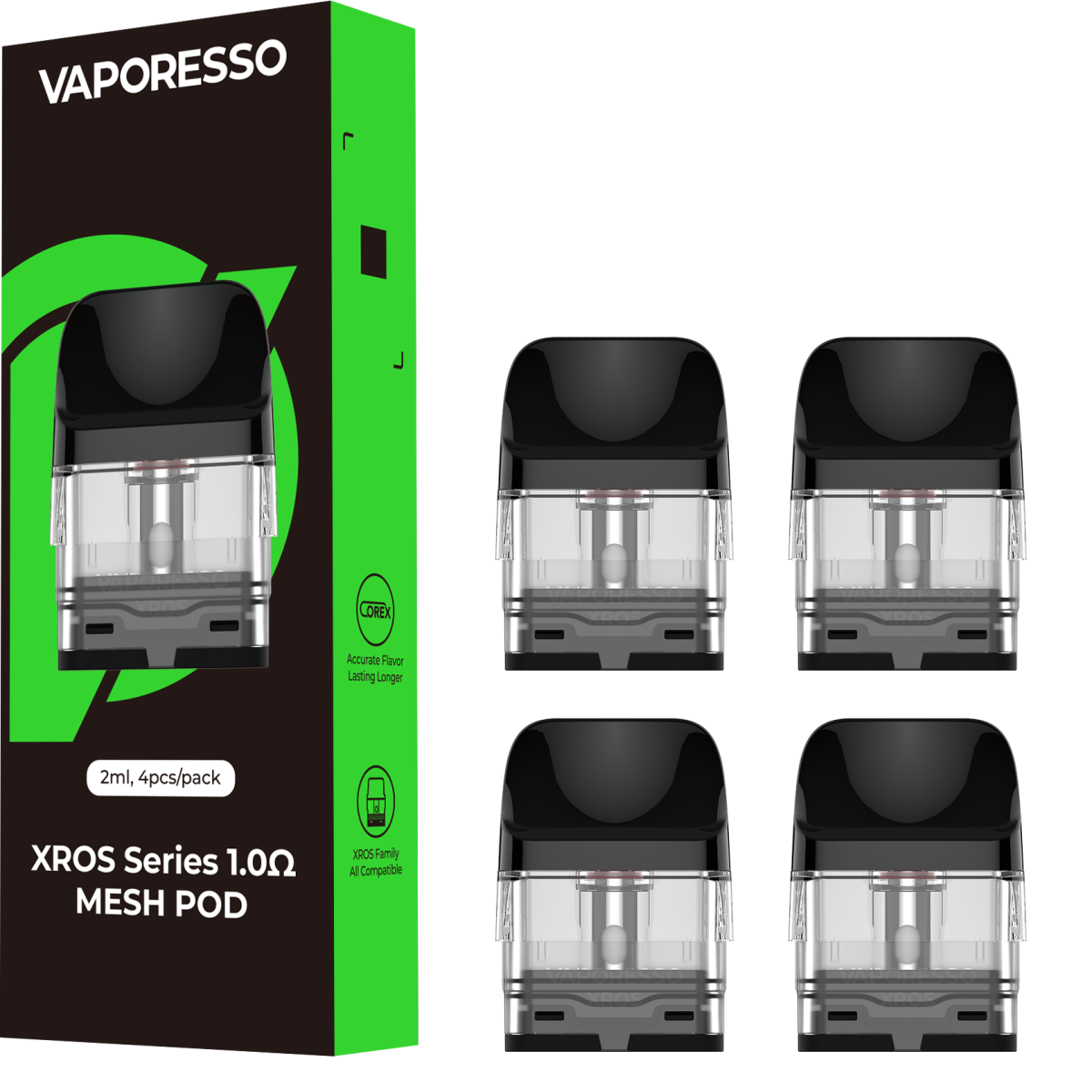 VAPORESSO REPLACEMENT PODS - 1.0 PACK OF 4 - Image 1