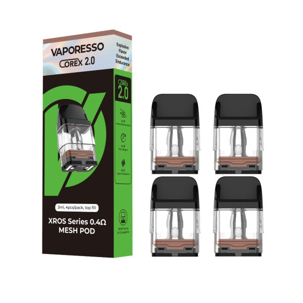 VAPORESSO REPLACEMENT PODS - 0.4 PACK OF 4